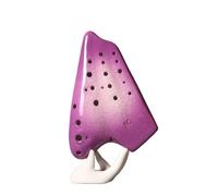 ocarina para principiantes Ocarina de cerámica de 3 tubos AC degradado púrpura azul Ocarina flauta musical llave Alto C(Color:3/4)