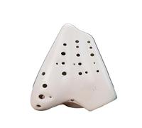 ocarina para principiantes Ocarina de doble tubo ac instrumento de ocarina de 3 tubos de grado de rendimiento verde agrietado blanco agrietado(2)