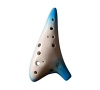 Ocarina para Principiantes Ocarina degradada Azul 12 Agujeros Llave Alto C AC enseñanza Ocarina Ocarina of Time Instrumento Nacional(Color:3/4)