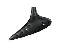 ocarina para principiantes Ocarina esmerilada de 12 agujeros Ocarina Alto C Key Black Pottery AC Alto + juego completo