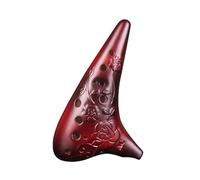 ocarina para principiantes Ocarina Instrumento profesional de Ocarina de cerámica en relieve Alto C de 12 agujeros con accesorios para principiantes(Color:2)