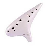 ocarina para principiantes Ocarina mejorada de color blanco mate 12 agujeros para principiantes llave alto C cerámica profesional xun