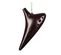 ocarina para principiantes Ocarina Producción de arcilla de porcelana afinada A-G de 12 hoyos con timbre preciso para la enseñanza de principiantes(2)