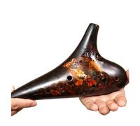 ocarina para principiantes Ocarina profesional de 12 agujeros Alto F AF instrumento para principiantes ahumado de cerámica hecho a mano con accesorios(Color:2)