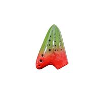 ocarina para principiantes Profesional Triple Ocarina Alto C Key AC Vintage Ahumado Cerámica Ocarina(Color:7)