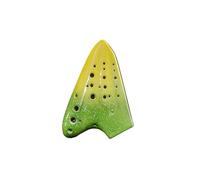 ocarina para principiantes Profesional Triple Ocarina Alto C Key AC Vintage Ahumado Cerámica Ocarina(Color:3)