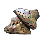 ocarina para principiantes Triple Ocarina Pottery Alto C Ocarina of Time Accesorios para instrumentos profesionales Ocarina legendaria(Color:3/4)