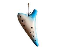 ocarina para principiantes Tutorial de producción de cerámica con llave alto C de 12 agujeros de ocarina estilo azul degradado para principiantes