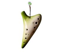 ocarina para principiantes Tutorial de producción de cerámica con llave alto C de 12 agujeros ocarina estilo verde degradado para principiantes