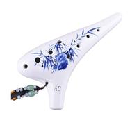 ocarina para principiantes Versión de alto rendimiento ahumada con un conjunto completo de accesorios Flauta de alto rendimiento de calidad Ocarina de 12 orificios alto C(Style 1)