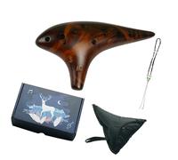 Ocarina portátil de cerámica con 12 agujeros, herramienta de música pequeña para jugadores, educación, uso recreativo y viajes, herramienta educativa