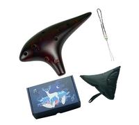 Ocarina portátil de cerámica con 12 agujeros, herramienta de música pequeña para jugadores, educación, uso recreativo y viajes, herramienta educativa