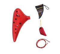 ocarina principiantes Material ABS Ocarina Con Llave C De 12 Agujeros Con Bolsa De Estilo Étnico Instrumento Ocarina Ocarina Para Principiantes Y Estudiantes (Color : Crimson)