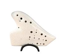 Ocarina profesional 3 Tubos De Cerámica Ocarina Alto C Llave AC Ahumado Triple Ocarina Instrumentos Musicales Profesionales Regalos(White)