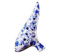 Ocarina profesional de cerámica de 12 agujeros, amplia gama de octavas, instrumento de viento fácil de aprender para bandas escolares e intérpretes o ejecutantes, instrumento musical de ocarina de