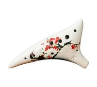 Ocarina profesional de cerámica suave de 12 agujeros, instrumento musical para educación musical y ocarina de cerámica al aire libre
