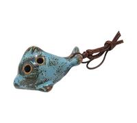 Ocarina profesional de cerámica suave de 6 agujeros, instrumento musical para educación musical y cerámica esmaltada agrietada al aire libre