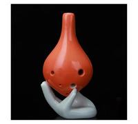 Ocarina profesional Instrumento Musical De Flauta Ocarina Alto ToneC De Plástico De 6 Agujeros Con Cuerda Colgante Para Principiantes/rendimiento(Orange)