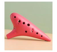 Ocarina profesional Resina Ocarina 12 Agujeros ABS Tono Medio AC Tune Doce Agujeros Instrumento Principiante(Red)