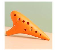 Ocarina profesional Resina Ocarina 12 Agujeros ABS Tono Medio AC Tune Doce Agujeros Instrumento Principiante(Orange)