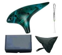 Ocarina Profesionales La Ocarina De Cerámica 12 Tonos En Do Mayor Incluye Una Correa Para El Cuello Con Cancionero Y Un Estuche Transporte(4)