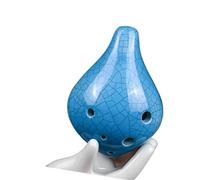 Ocarina Profesionales Ocarina Alto De 6 Agujeros En Tecla C Para Instrumento Musical Profesional Para Adultos Cordón Popular De Boca Corta Con Grieta Azul