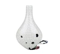 Ocarina Profesionales Ocarina De 6 Agujeros Con Grietas De Hielo Clave Alto C Curso De Autoaprendizaje Para Principiantes Con Tutorial(White cracks)