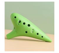Ocarina Resina Ocarina 12 Agujeros ABS Tono Medio AC Tune Doce Agujeros Instrumento Principiante(Green)