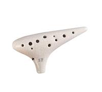 Ocarina Soprano De Soldadura Con Arroz De 12 Agujeros, Tono F, Enseñanza Para Principiantes, Ocarina Suave, Calidad De Sonido De 12 Agujeros (Color : White)
