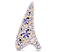 Ocarina Tono Ocarina Alto AG de 12 agujeros Instrumento de flauta tocando música profesional Ocarina silbato de 12 hoyos Instrumento de flauta Con cordón (Color : Blue, Size : 19 * 10 * 5.5cm)