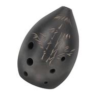 Ocarina tradicional de cerámica de 8 agujeros hecha a mano de arcilla negra, instrumento de viento de sonido melodioso, regalo para entusiastas de la cultura, instrumento musical chino tradicional