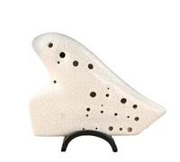 Ocarina Triple Ocarina Alto C Key AC Instrumentación Musical Profesional Cerámica Ocarinas Regalo(White)