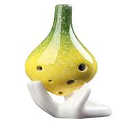 Ocarinas Instrumento musical de flauta de porcelana de tono C de tono medio de Ocarina de boca larga de 6 orificios adecuado for estudiantes adultos y niños principiantes Clásico