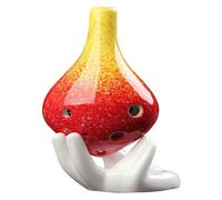 Ocarinas Instrumento musical de flauta de porcelana de tono C de tono medio de Ocarina de boca larga de 6 orificios adecuado for estudiantes adultos y niños principiantes Clásico