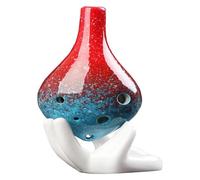 Ocarinas Instrumento musical de flauta de porcelana de tono C de tono medio de Ocarina de boca larga de 6 orificios adecuado for estudiantes adultos y niños principiantes Gente