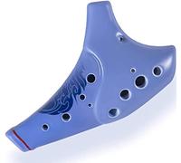 Ocarinas, Los principiantes practican la ocarina Alto C de 12 agujeros, instrumento de viento submarino degradado creativo de estilo chino, regalo único(Blue)