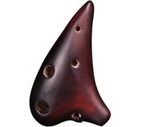 Ocarinas, Mini ocarina de arcilla ahumada Treble F (SF) de 6 orificios, instrumento musical nacional creativo en forma de submarino, exquisitas decoraciones colgantes, cordón + material didáctico