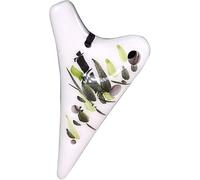 Ocarinas, Mini Ocarina de arcilla de tono súper alto F (SSF) de 6 orificios, patrón de flores pintado a mano creativo Instrumento musical en forma de submarino, regalos for niños/niñas(D)