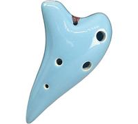 Ocarinas, Mini ocarina de terracota esmaltada en color C (SC) de 6 agujeros, los estudiantes aprenden a practicar instrumentos de viento submarinos creativos, adornos de arte(2)
