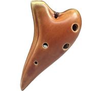 Ocarinas, Mini ocarina de terracota esmaltada en color C (SC) de 6 agujeros, los estudiantes aprenden a practicar instrumentos de viento submarinos creativos, adornos de arte(5)