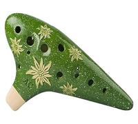 ocarinas Ocarina 12 agujeros Alto C Ocarina instrumento de juego adecuado for principiantes amantes de la música instrumento musical Colecciona(Green)