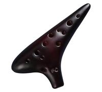 ocarinas Ocarina 12 agujeros C llave marrón brillante esmaltado Ocarina instrumento tradicional popular for artistas principiantes Decoración hogareña