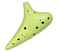 Ocarinas Ocarina 12 agujeros de tono medio C agudo G Ocarina instrumento musical profesional de viento de madera amantes de la música principiantes Clásico(Green)