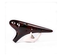 Ocarinas Ocarina 12 hoyos Ac Midrange C Ocarina marrón ahumado instrumento for tocar principiante Piccolo Ocarina profesional Clásico