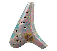 Ocarinas Ocarina Ac de 12 hoyos, laca de tono medio en tono C, Ocarina artesanal colorida for principiantes y estudiantes adultos for tocar instrumentos musicales Clásico (Color : B)