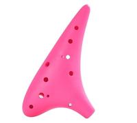 Ocarinas Ocarina Ac de resina de 12 agujeros, tono medio C Tune, entrada for estudiantes principiantes, Ocarina, instrumento de juego profesional anticaída Clásico(Red)