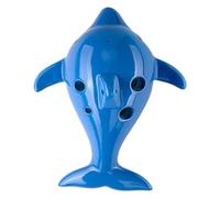 Ocarinas Ocarina Ac de tono medio de 6 orificios, Ocarina creativa pintada con apariencia de delfín for instrumentos musicales profesionales de nivel básico for niños Clásico(Blu)