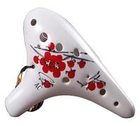 Ocarinas Ocarina Ac Tune de tono medio de 12 orificios con cordón Ocarina es adecuada for principiantes for tocar instrumentos musicales Clásico