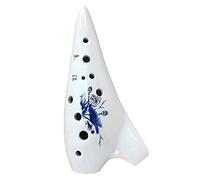Ocarinas Ocarina Alto C de 12 agujeros, Ocarina con grieta de hielo blanca, estudiante principiante, jugador profesional, Ocarina, regalo de cumpleaños Gente