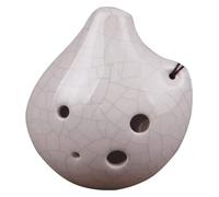 Ocarinas Ocarina blanca agrietada de 6 agujeros instrumento musical portátil de tono medio C Ocarina adecuado for principiantes, estudiantes y niños Clásico(Blu)
